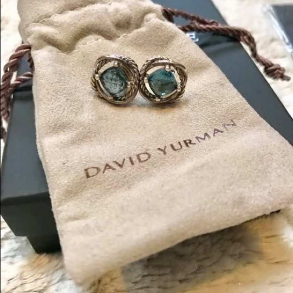 David Yurman Blue Topaz Earrings